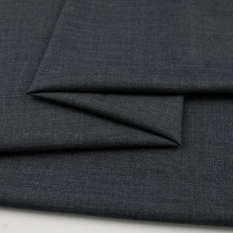 100x150cm Dark Patterned Thin Anti-wrinkle Suit Fabric for Clothes Vest Trousers Sewing Checkered Striped Cloth Black Blue