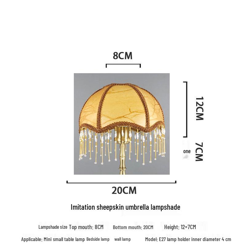 Retro Style Table Lamp with E27 Holder and Lampshade for Bedroom or Bedside