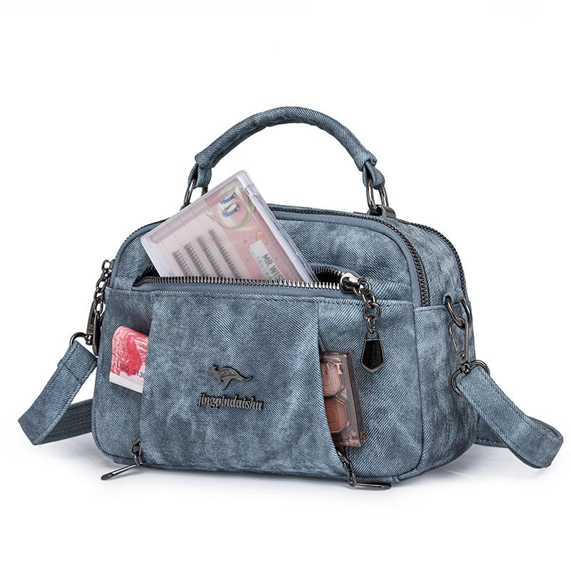 Damska Mała Kwadratowa Torebka Miękka Skórzana Torebka Ręczna Torba na Ramię dla Mamy Średniego Wieku Torba Crossbody