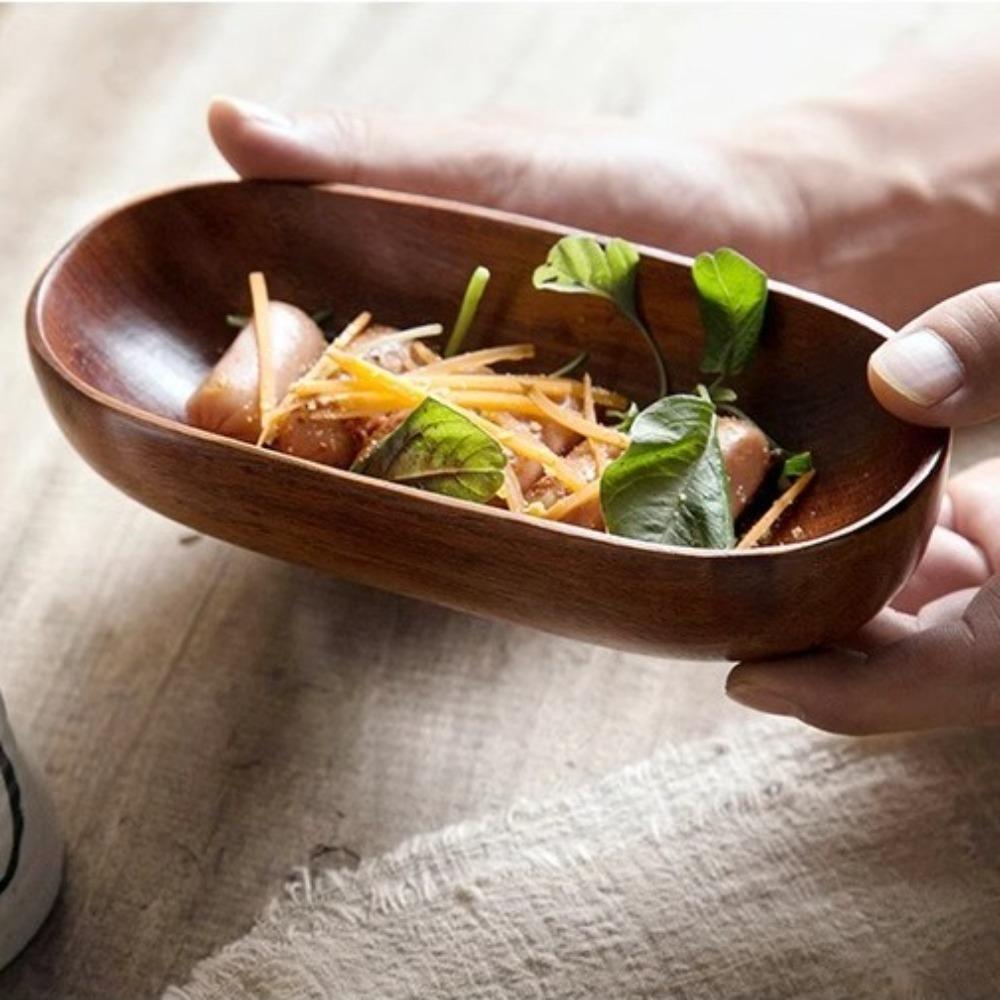 Boat Shaped Salad Bowl Oval Sushi Snack Plate Multipurpose Dried Fruits Serving Tray  Vegetables
