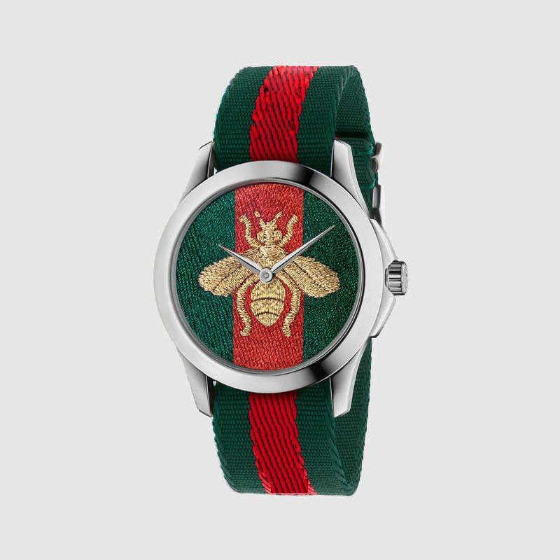 Female Sport Watch With Snake Tiger And Bee Embroidery Design For Daily Wear