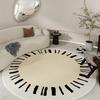 Light Luxury Round Shape Living Room Decoration Rug Cream Style Rugs for Bedroom Home Soft Under Desk Carpet Thick Non-slip Mat
