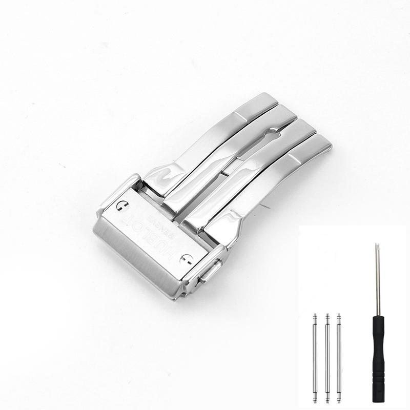 18/20/22/24mm For Hublot Big Bang Classic Fusion Stainless Steel Watch Bcuckle Deployment Folding Clasp Lock Hidden Push Button