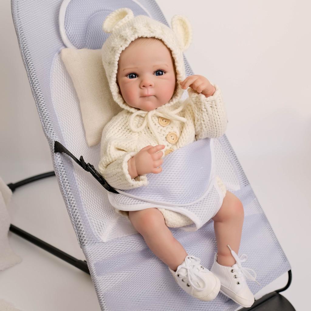 Silicone Baby Reborn Doll 18in Realistic Baby For Collectors And Gift Enthusiasts