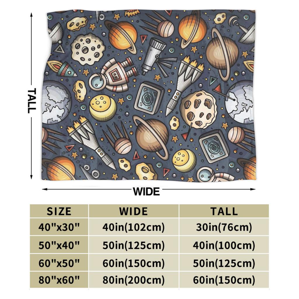 Weltraum Planeten Raketen Super Weiche Decke Kinder Plüsch Bettwäsche Überwürfe Lustige Heimdeko Flanell Tagesdecke Sofa Bettbezug
