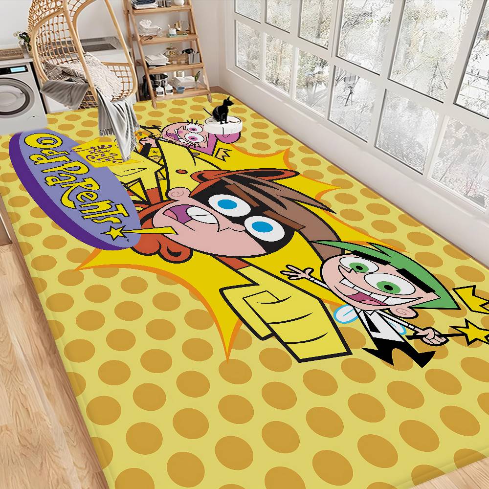 Cartoon The F-Fairly O-OddParents Entrance Door Mat Washable Non-Slip Living Room Sofa Chairs Area Mat Kitchen Welcome Doormat