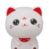Plastic Lucky Cat Figurine White Traditional Fortune Cat Decorative Cat Statue  Car Interior