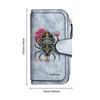 Cool Spider Printed Long Wallet Fashion Multi Card Slot Zipper Purse Casual Portable Daily Use Forever Wallet for Women Men