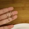 iFashion @Bright Eyes, Design Plated 14K Real Gold 925 Silver Earrings Geometric Lightweight Earrings