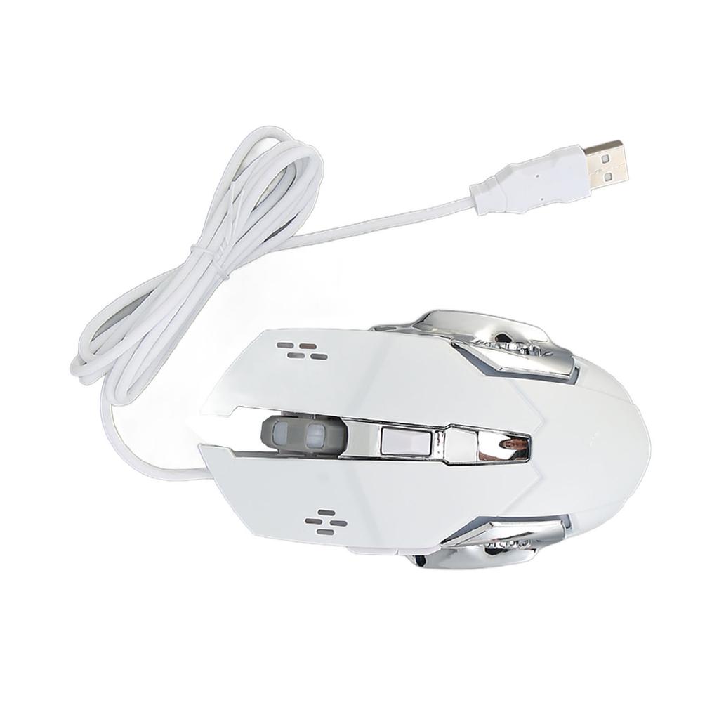 Wired Gaming Mouse with RGB Backlit 4 Adjustable DPI Up To 3600 Ergonomic USB Optical Computer Mice with 6 Buttons