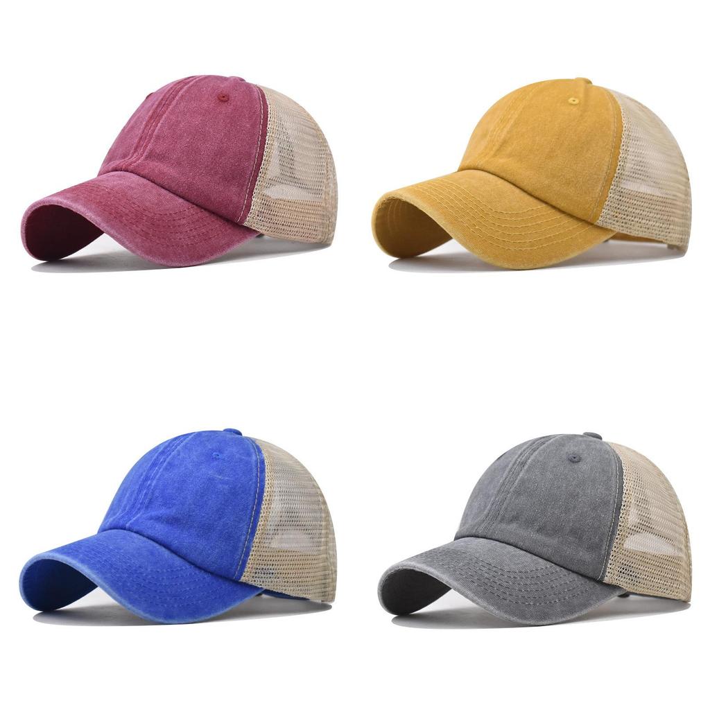 Oversized Washed Retro Cotton Baseball Cap Men Women Outdoor Breathable Sun Hat