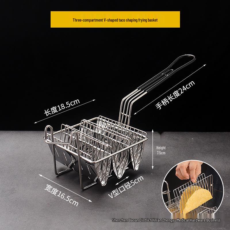 304 Stainless Steel V-Shaped Taco Holder for 2 or 3 Tortillas