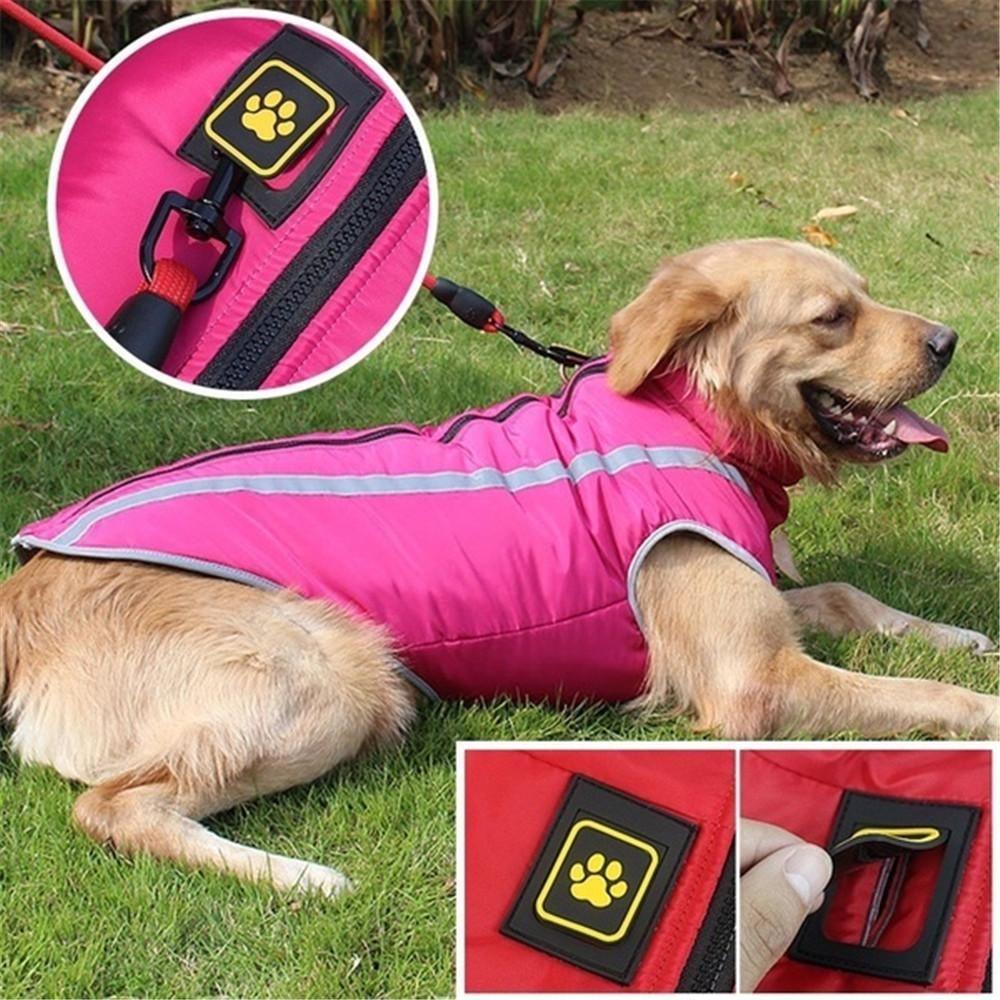 Soft Thickened Clothes Reflective Pet  Coat Waterproof Puppy Wadded Jacket Dog Jackets