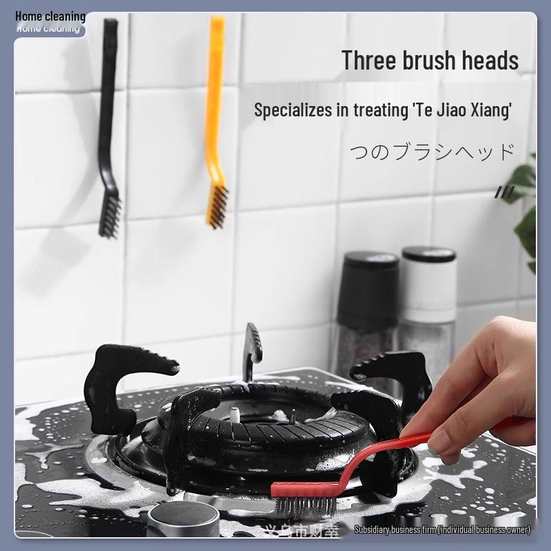 Multi-functional Kitchen Brush & Scraper for Stain Removal and Crevice Cleaning