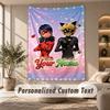Miraculous Ladybug Tapestry, Personalized Custom Text, Wall Hanging Tapestry For Living Room Home Wall Decor