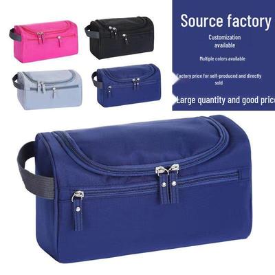 Borsa Porta Trucco Portatile Impermeabile da Uomo - Tessuto Oxford con Gancio da Viaggio Sacca da Toilette