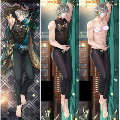Genshin Impact Dakimakura Alhaitham Pillowcase Hugging Body Anime Game Pillow Cover Otaku Waifu Boyfriend Gift