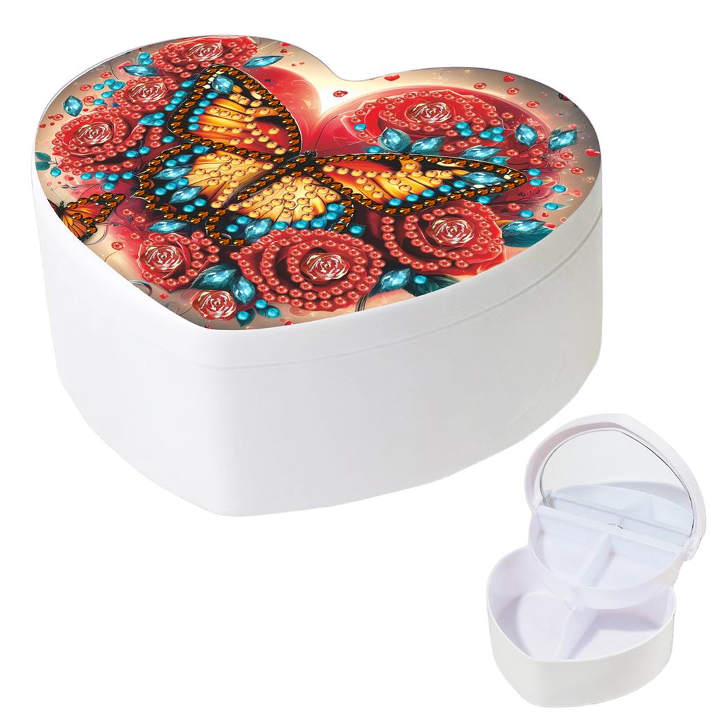 DIY Diamond Painting Rhinestones Decorative Storage Box Partial Drill Crystal Mosaic Storage Container for Desktop Diamond Art