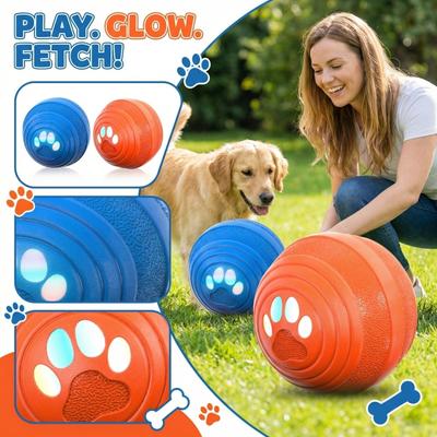 Bola de Brinquedo Inteligente para Pet, Arremessável, Interativa, Luminosa, Quicante e Auto-entretenedora Para Cães.