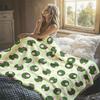 Green Pink Dot Tile Flannel Blanket Warm Soft Halloween Christmas Decorative Couch Warm Cozy All-Season Gift