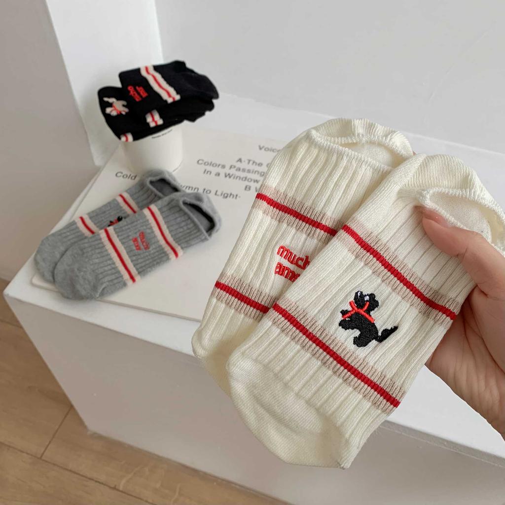 Ab Puppy English Socks Women'S Low-Top Pump Socks Fashionable And Comfortable Cotton Socks Cute Preppy Style Versatile Women'S Socks