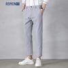 ROMON Men's Ice Silk Cropped Casual Pants