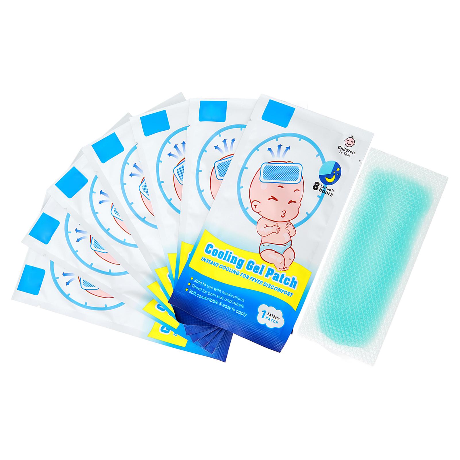 

8 шт. Охлаждающие пластыри Одноразовые Охлаждающие пластыри при лихорадке Охлаждающие пластыри при лихорадке Дискомфорт Жаропонижающее средство