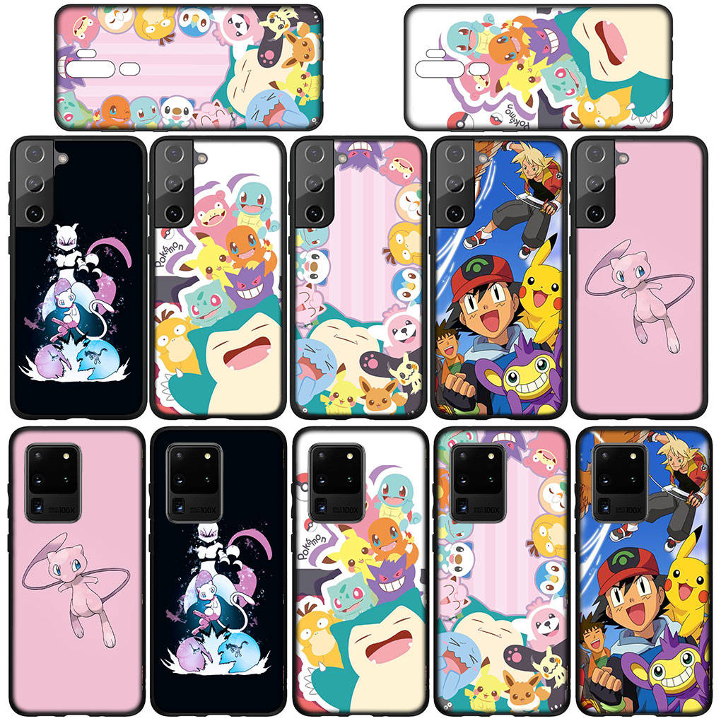 Kryt na iPhone 16 15 Xiaomi Redmi Note 14 13 12 11 Pro Max X 8 16e Samsung Galaxy S25 S24 S23 Moto OPPO Pouzdro na telefon Huawei Mewtwo Pokemon Pikachu Mew