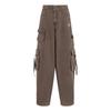 Essentials Multipocket Pants Comfortable Soft Skin-Friendly Fashion Casual Pants Women Pants Brown KD4113