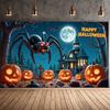 Halloween Banner Haunted Effect Halloween Party Banner Pumpkin Backdrop Pumpkin Illustration Night Theme Banner For Haunted