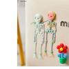 5/13 Szt. Drukowane 3D Szkielet Człowieka Ozdoby Kreatywny Magnetyczny Pozycyjny Szkielet Magnes na Lodówkę Dekoracja Halloweenowa do Domu