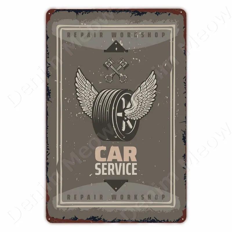 Vintage Metal Sign for Man Cave Garage, Classic Car, Gasoline Plaque Posters, Auto Repair Service, Tin Sign, Wall Decor
