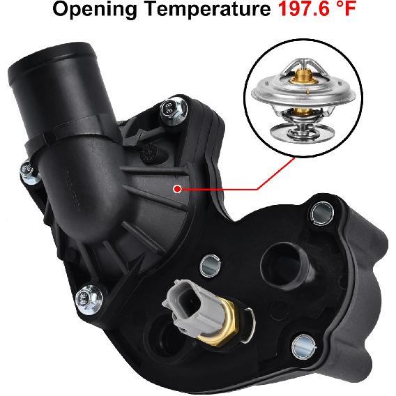 EVIL ENERGY Thermostat Housing Kit Assembly, 2L2Z8592AA, Compatible With 2002-2010 Explorer Sport & Mercury Mountaineer V6 4.0L