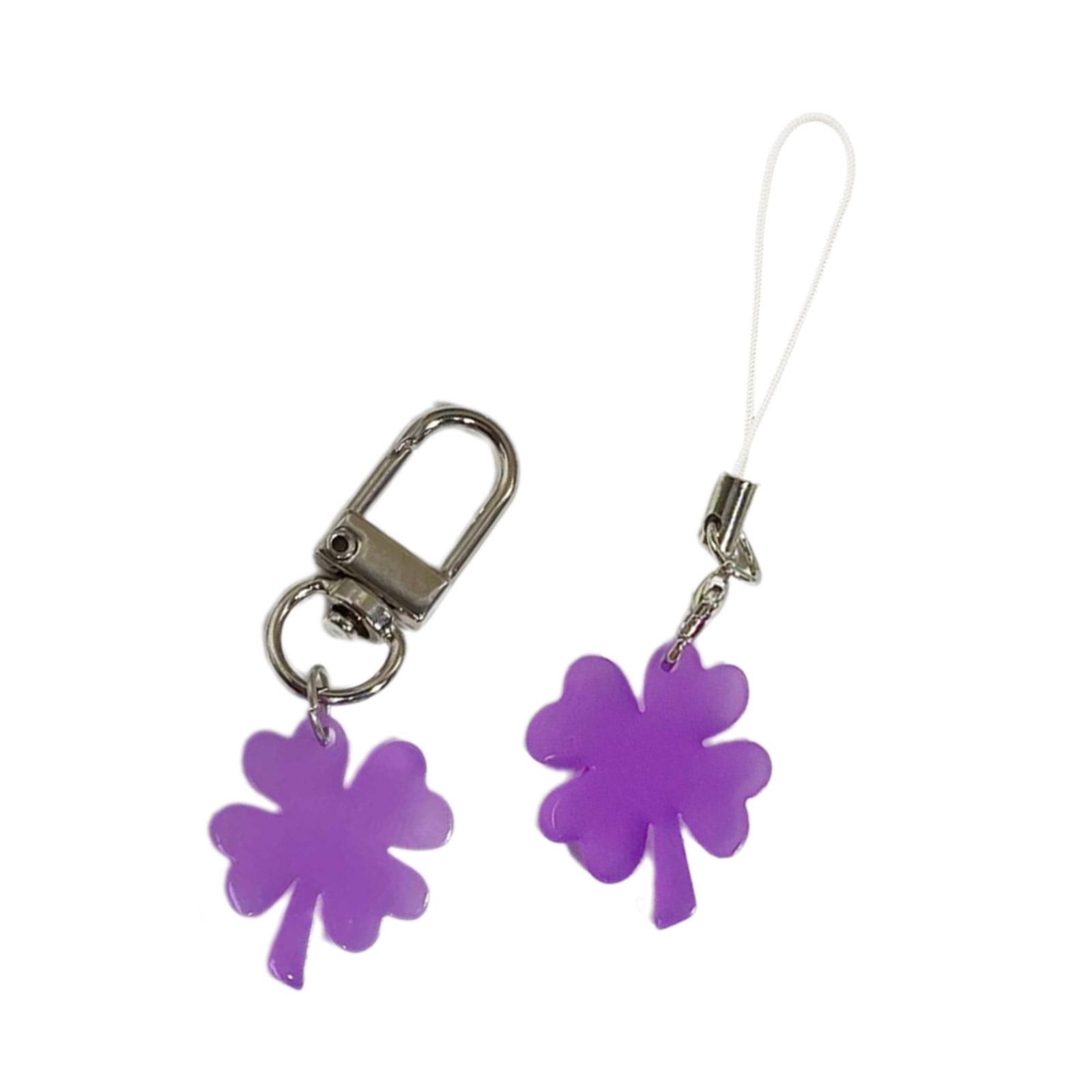 

2 шт. Четырехлистная телефонная цепочка, стильная сумка, кулон, многофункциональный телефонный аксессуар, модный телефонный шнурок для повседневного использования