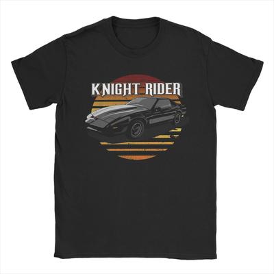 Harajuku T-Shirt Strand KITT Knight Rider Hippie T-Shirts 100% Baumwolle T-Shirt für Männer Y2K Klassisch Individuell DIY Kurzarm Tops