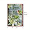 Vintage "Be Still & Know I Am God" Religious Sign, Floral Hummingbird Art, Christian Decor for Faith Enthusiasts