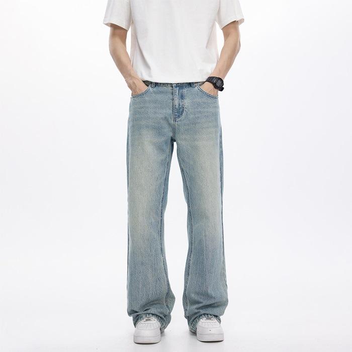 

Новые весенне-летние американские ретро уличные повседневные микро-клеш брюки джинсы 38