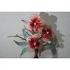 Used Genuine Silk Hair Ornament, Flower Hairpin, Cherry Blossom Color, Handmade, Valentine's Gift