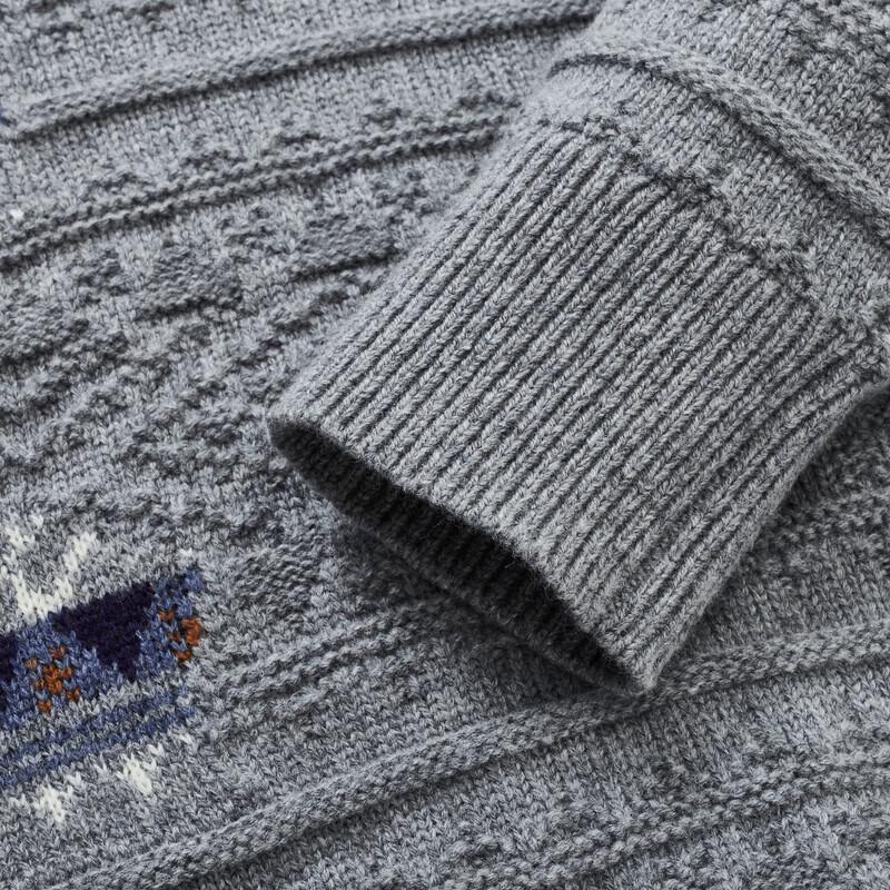 Jiumuwang Men's Wool Blend Pullover Sweater