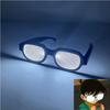 LED Conan Science Fiction Glasses Concert NightClub Cosplay Conan Props Cool LED Visor Glasses Glowing Round Frame Glasses
