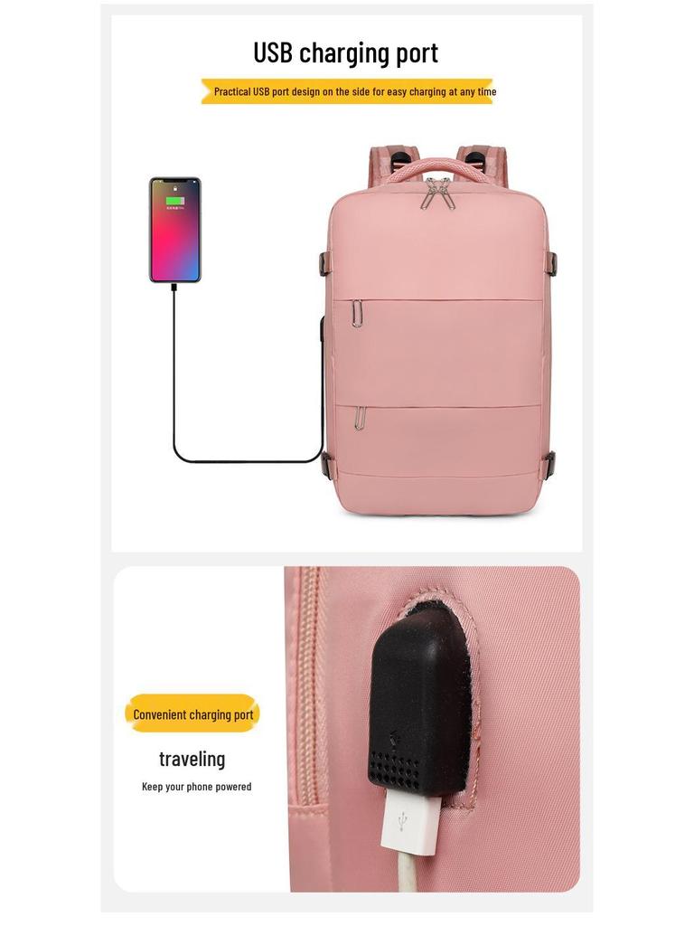 Cross-Border Fashion Backpack: Large Capacity, Lightweight, Ideal for Short Trips, Business Travel, Handbag, and Laptop Carrying.