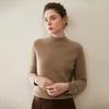 Women's Thickened Cashmere Long Sleeve Pullover - Half-High Neck, 100% Pure Knit for Autumn/Winter