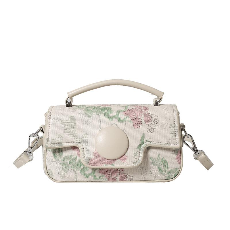 

Женская модная сумка через плечо с масляной живописью бежевый