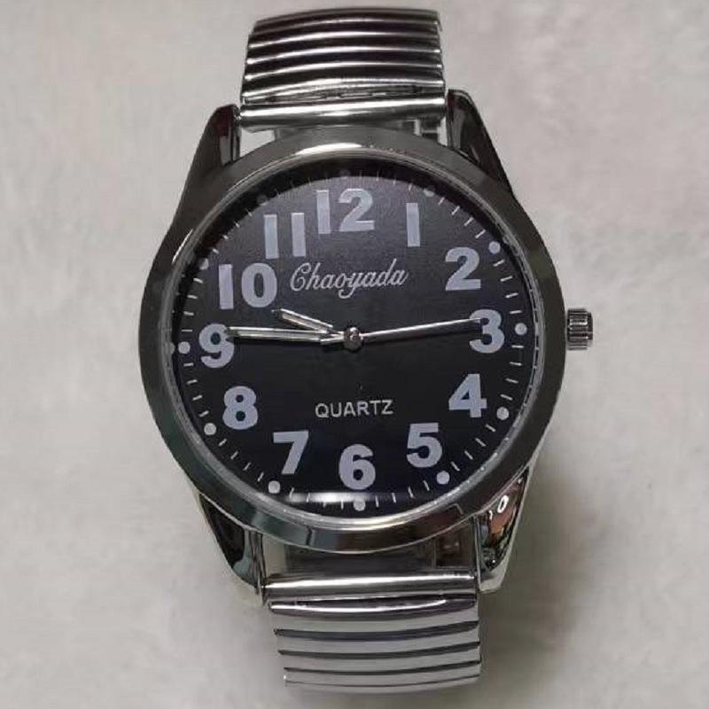 

2018 Часы кварцевые ретро с эластичным ремешком для среднего и пожилого возраста, большой циферблат, водонепроницаемые