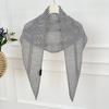 Versatile hollow knitted triangle scarf shawl spring and summer four seasons outer shawl scarf multi-purpose fart curtain waist scarf