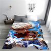Anime Cartoon Style Blanket with Hero Punch Action Scene Design  Blanket, Suitable for Use In the Bedroom, Living Room, On the Sofa