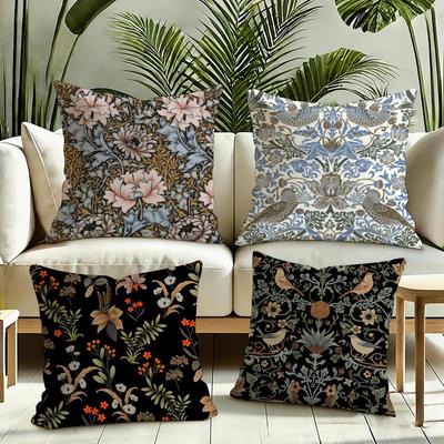 William Morris Thief Cushion Cover Reversible Plush Pillow Cover Soft Fluffy Home Decor for Sofa Bedroom