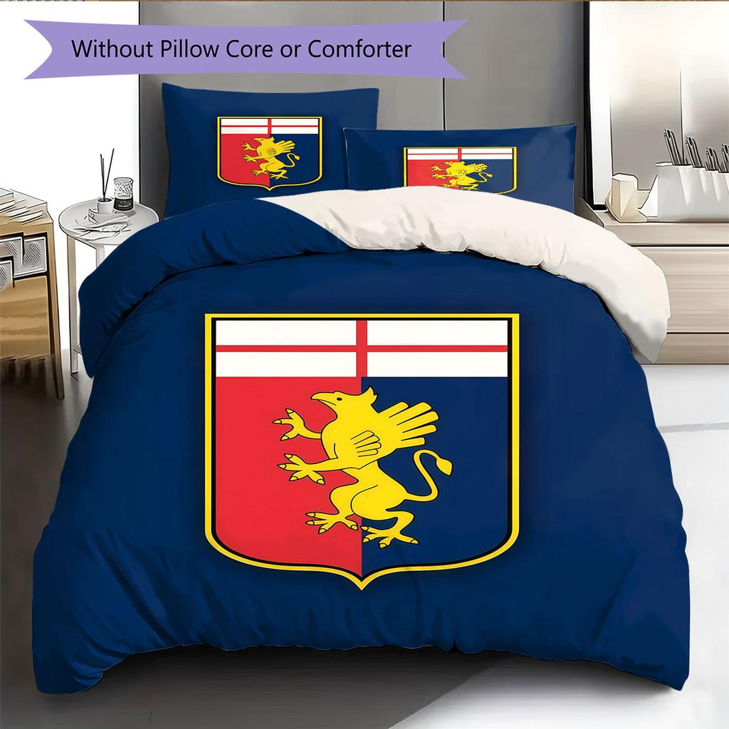 Genoa CFC Bettwäsche Bettdecke Set Bettbezug Kissenbezug Heimdekoration Geburtstagsgeschenk (1 Bettbezug + 2 Kissenbezüge, ohne Füllung)
