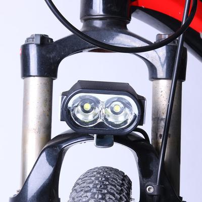 36/48/60V Electric Bicycle Light with Horn E-Bike LED Headlight Electric Scooter Front Light Waterproof High Power Headlight