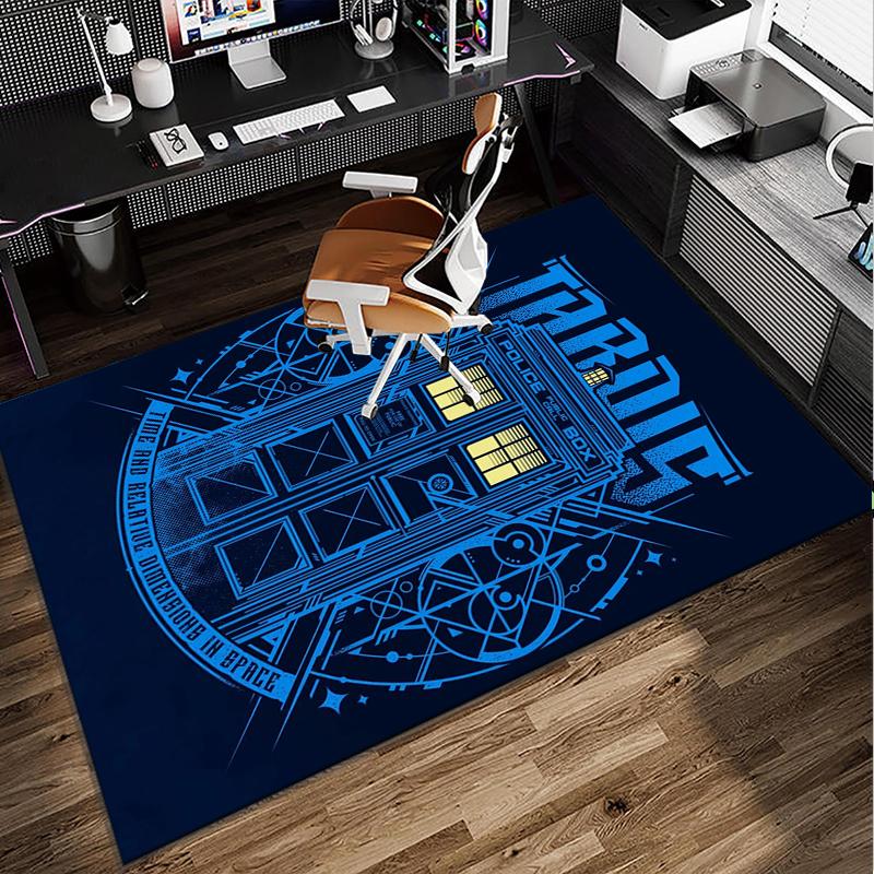 Telephone Booth Office Rug Chair Mat, Game Carpet, Suitable for Front Door, Bedroom, Living Room, Desk, Holiday Gift